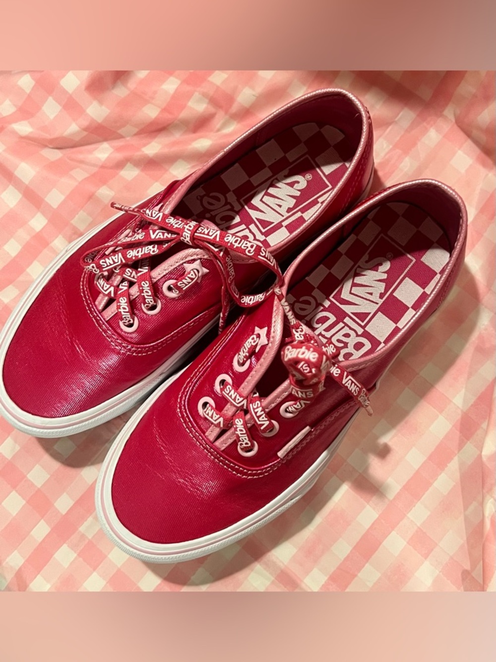 Vans x Barbie Platform Sneakers Pink Metallic | 7 | EUC | Limited Edition ‼️ - Picture 8 of 15